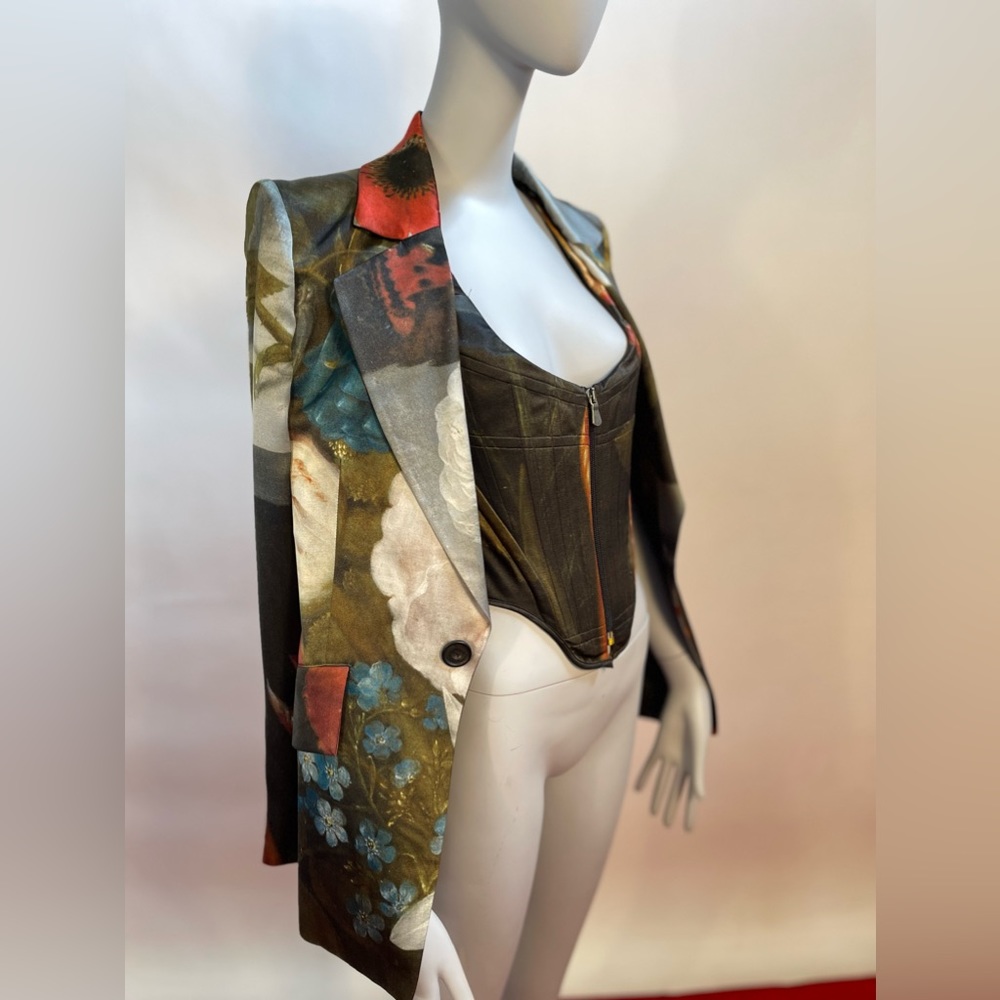Vivienne Westwood BRAND NEW CAGE CORSET BOSSCHAERT PRINT IT 42 NWT - Picture 12 of 16